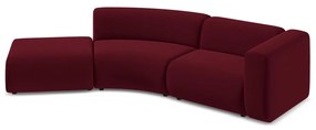 Бордо кадифен шезлонг (ляв ъгъл) Ekahi – Makamii