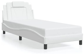 3213995 vidaXL Рамка за легло Viana с LED без матрак бяла 90x200 см