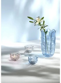 Светлосиня стъклена ръчно изработена ваза (височина 19 cm) Lily – Holmegaard