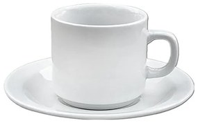 Horecano - Порцеланова чаша за чай с чинийка 320мл BASICS-(BN-017)