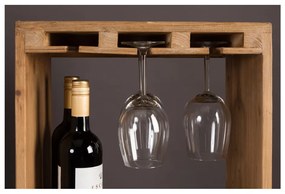 Кафяв шкаф за вино от масивна ела брой бутилки 28, 43,5x118,5 cm Claude – Dutchbone