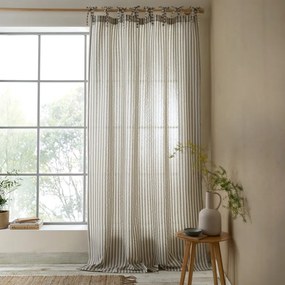 Сиво перде 140x183 cm Zanzibar Woven Stripe – Pineapple Elephant