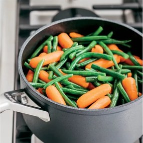 Комплект тенджери и тигани Ninja Zerostick Premium C35005DE, 9 части, Незалепваща технология, До 260C, Индукция, Черен