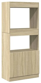 855108 vidaXL Висок шкаф, дъб сонома, 63x33x140 см, инженерно дърво