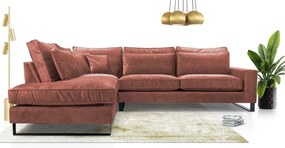 Ъглов диван Corblack-Puce-Left