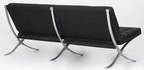 Триместен диван Casablanca-черно