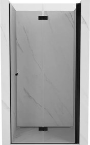 Mexen Mist-F сгъваеми душ врати, дясно, 65 см, прозрачни, черни - 8A6-065-000-70-00-P