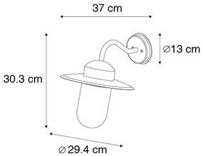 Модерна външна стенна лампа черна IP44 - Канзас