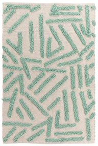 Килим подходящ за пране в кремав и ментов цвят 60x90 cm Athena – douceur d'intérieur