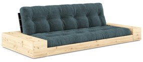 Син разтегателен диван от велур 244 cm Base – Karup Design