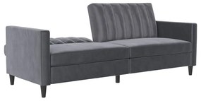 Сив кадифен диван 207 cm Celine – Støraa