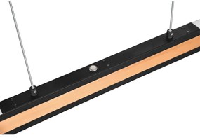 Черно и естествено LED висящо осветително тяло Deacon – Trio