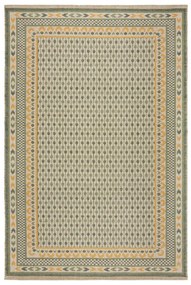 Зелен килим със смес от юта 200x290 cm Mara Jute Border – Flair Rugs