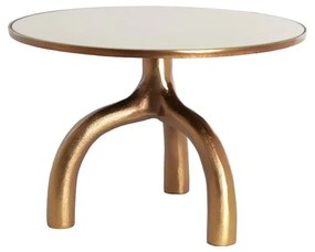 Стъклена кръгла масичка за кафе в бронзово и бежово ø 65 cm Mello - Light &amp; Living