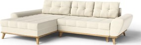 Кремав разтегателен ъглов диван (ляв ъгъл) Balitco – Ropez