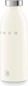 Термо бутилка SMEG Clima 50's Style WBF01CR, 500 мл, Херметично затваряне, Двустенна, Неръждаема стомана 18/8, Крем