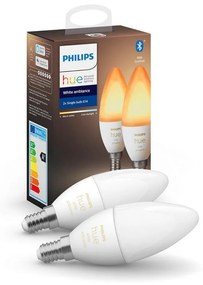 К-кт 2бр. LED димируеми крушки Philips Hue WHITE B39 E14/4W/230V 2200K-6500K