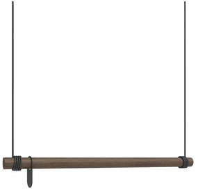Кафява стенна закачалка от масивен дъб 80 cm Swing M – LIND DNA