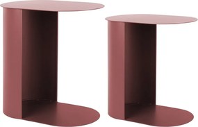 Метални странични масички в комплект 2 бр. 30x45 cm Riqueza Oval – Leitmotiv