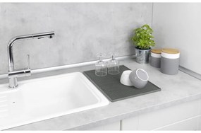 Сива гумена тавичка за оттичане за съдовете 40x30 cm Maxi – Wenko