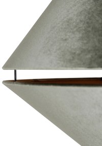 Месингова дъгова лампа с бял и двоен кадифен абажур зелен - XXL