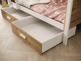 Двуетажно легло Jacky M-Бяло-Артизиан-200 x 90