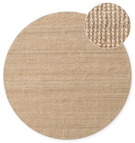 Кръгъл килим от юта в естествен цвят ø 200 cm Bouclé Jaipur – Hanse Home