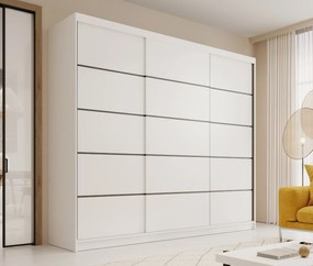 Гардероб Velvora 250 с плъзгащи врати-Черен
