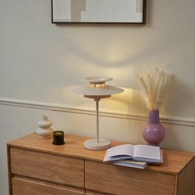 Ретро настолна лампа бежова стомана 45 см - Pauly