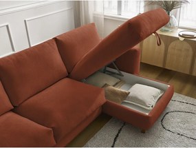 Оранжев ъглов диван Cocoone – Bobochic Paris