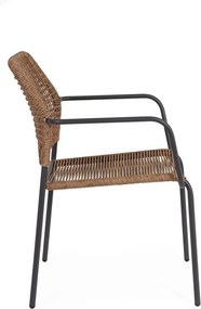 Тъмносив/в естествен цвят метален градински стол Jable – Bizzotto