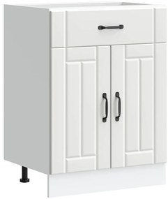 853727 vidaXL Кухненски шкаф Lucca Бяла инженерна дървесина