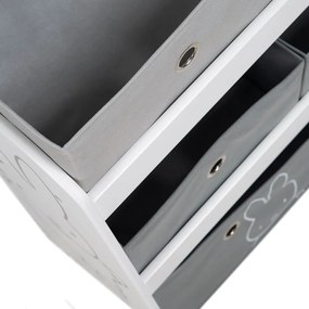 Бял/сив органайзер за детски играчки 63,5x29,5x60 cm Miffy – Roba