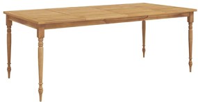 363256 vidaXL Маса Батавия, 200x100x75 см, тиково дърво масив