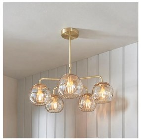 Endon 91969 - Полилей на тръба DIMPLE 5xE14/25W/230V златен