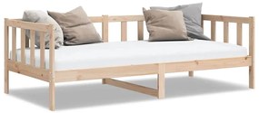 806940 vidaXL Дневно легло, борово дърво масив, 90x200 см