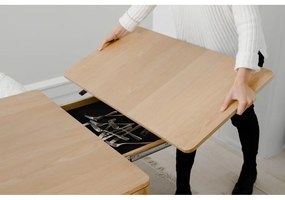 Сгъваема маса за хранене от дъбова дървесина 90x200 cm Heart'n'Soul - UMAGE