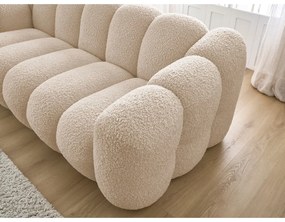 Светлокафяв диван от прежда с примки от букле 232 cm Hippolyte – Bobochic Paris