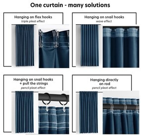 Синя затъмняваща завеса 140x225 cm Velto – Filumi