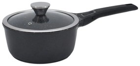 Касерола с махаща се дръжка ZEPHYR ZP 4321 20NC, 2.5 литра, 20х9.5 см, Мраморно покритие, Индукция, Черен