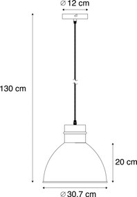 Комплект от 3 висящи лампи в рустикален стил сиви - Dory