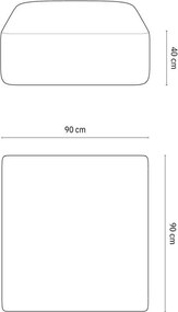Светлокафява табуретка от рипсено кадифе Campi – Cosmopolitan Design