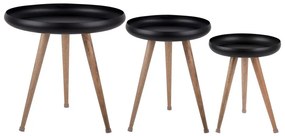 Метални кръгли масички в комплект от 3 Tripod - Leitmotiv