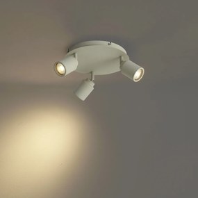 Модерен вграден спот бежов 3 светлини IP44 - Ducha