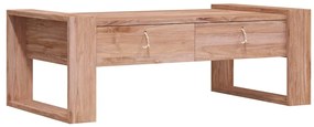 287892 vidaXL Маса за кафе, 110x60x40 см, тиково дърво масив