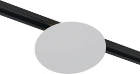 Модерна бяла таванна лампа за релсова система за осветление 1-фазна 2-лампи - Iconic Pulley