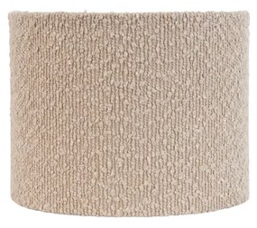 Бежов текстилен абажур с плюшена материя 18/18/14