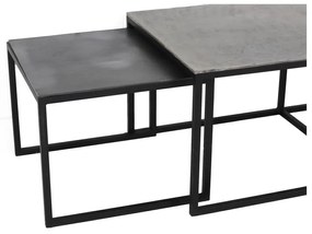 Метални масички за кафе в комплект от 3 бр. в черен и тъмносив цвят 50x120 cm Kumalu – Light &amp; Living