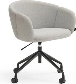 Светлосив тапициран офис стол Add – Teulat