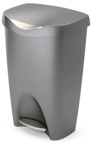 Сиво пластмасово кошче за боклук с педал 50 l Brim – Umbra